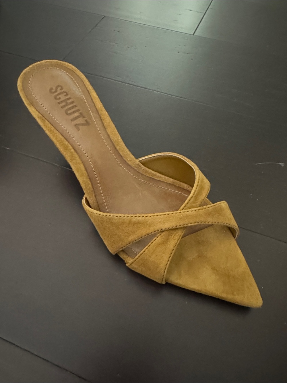 Schutz Hilda Leaf Mule - Dried Pistachio